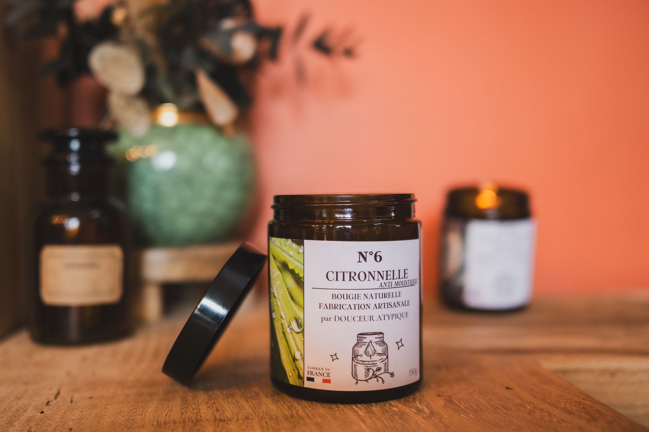 Bougie naturelle citronnelle
