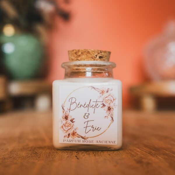 Mini bougie personnalisée mariage